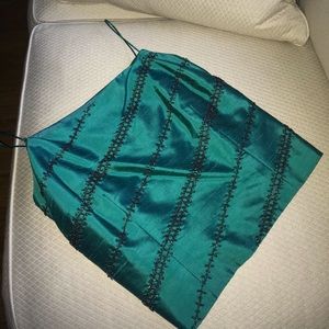 Teal green silk Ann Taylor Top (8P)